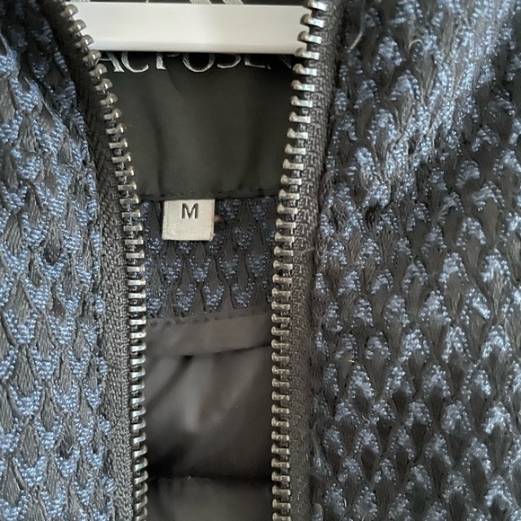 Zac Posen Down Blue and Black Coat size Medium - Picture 3 of 6